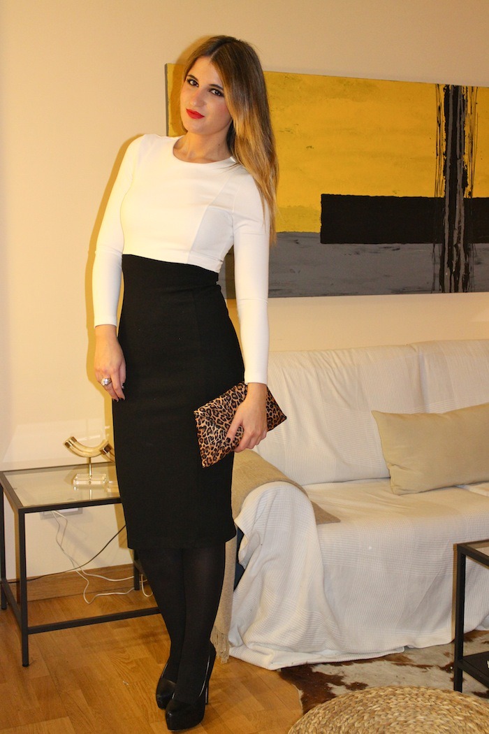 black white dress amaras la moda4