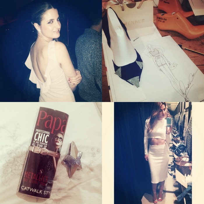 1. Party night with my new dress from Zara 2. My shoe design from Menbur 3. Magazine clutch from Asos & Angel parfum 4. Total white look from Zara