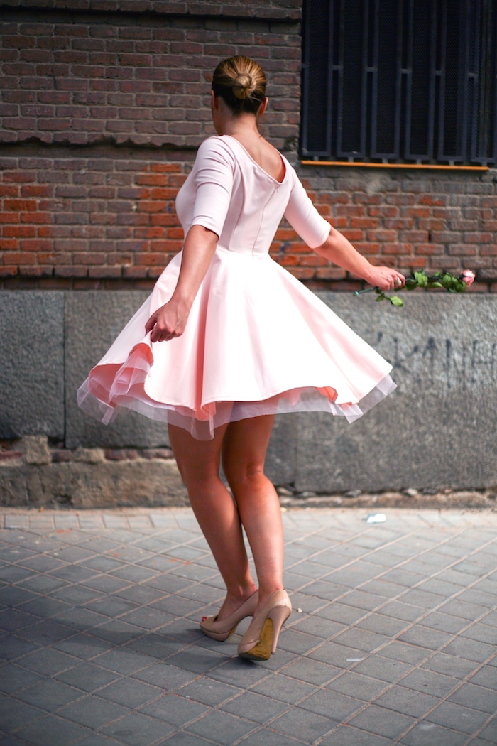 La Redoute pink dress tul amaras la moda ted Baker peeptoes 7